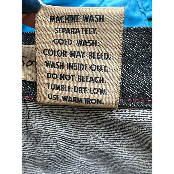 Russo Y2K Red Tribal Embroidered Dark Wash Jeans W40 L 34 - Picture 5 of 5